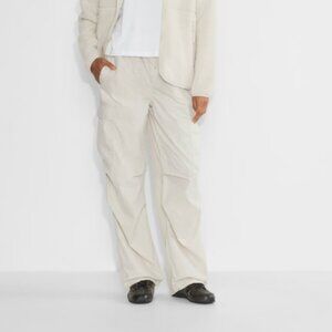 Aritzia Tna Squad Pocket Parachute Pants Size S Cream